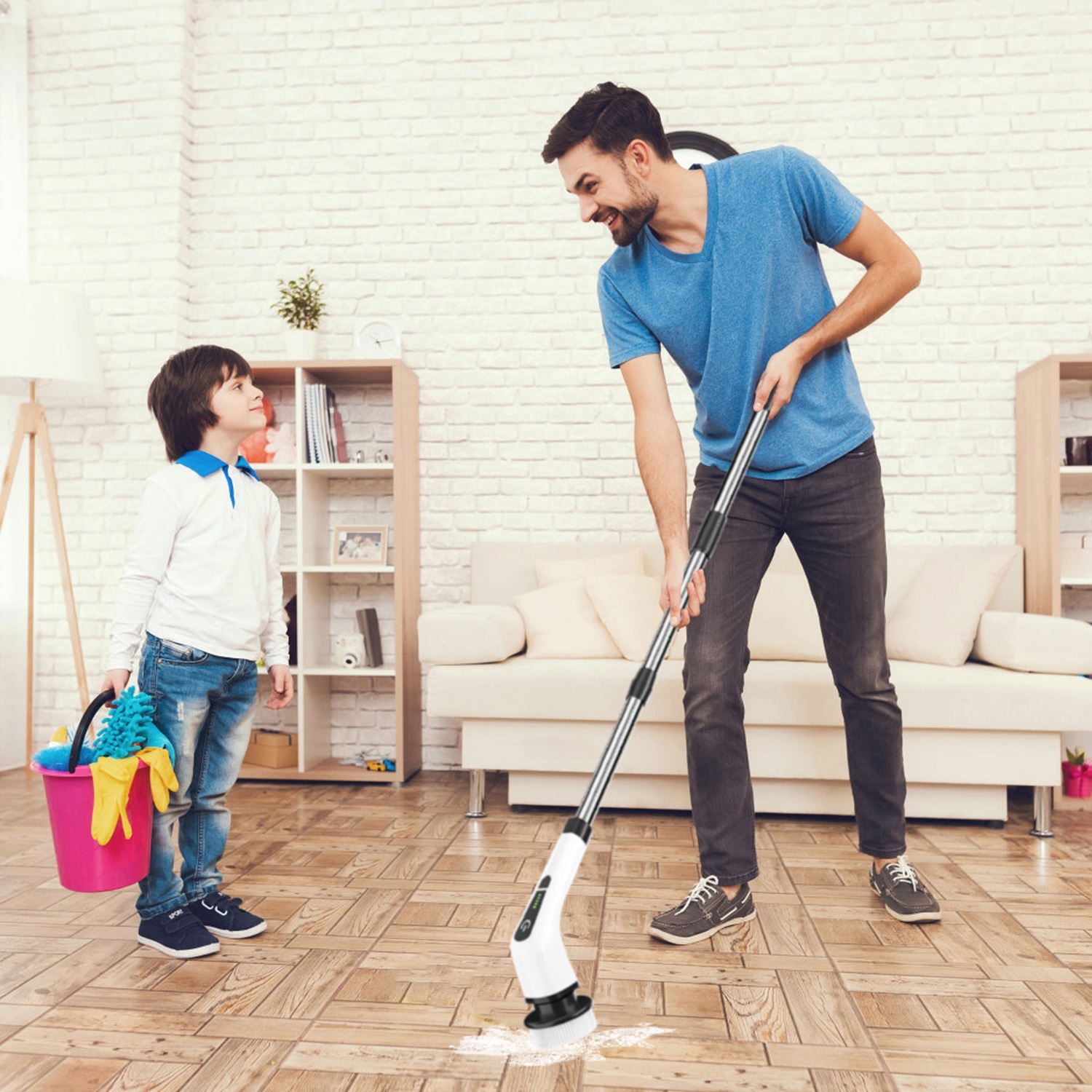 1Pc Cordless Rechargeable Electric Spin Scrubber 3 1Pc Cordless Rechargeable Electric Spin Scrubber - Image 3