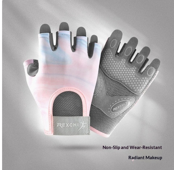 Cycling Butterfly Mesh Breathable Thin Fitness Half-finger Gloves 3 Cycling Butterfly Mesh Breathable Thin Fitness Half-finger Gloves - Image 3