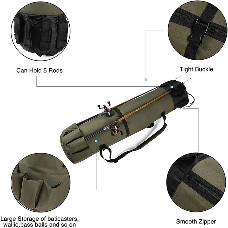 Multifunctional Fishing Rod Bag Sea Rod Fishing Gear Storage Bag 3 Multifunctional Fishing Rod Bag Sea Rod Fishing Gear Storage Bag - Image 3