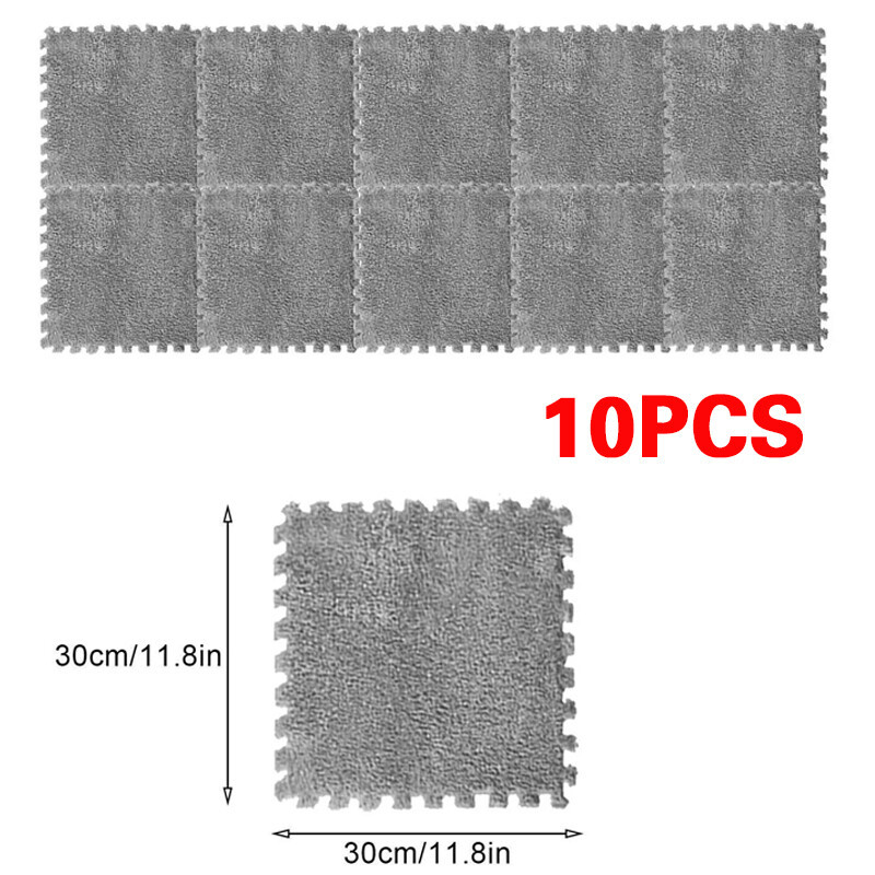 10X Interlocking Carpet Tiles Floor Mat Tiles 5 10X Interlocking Carpet Tiles Floor Mat Tiles - Image 5