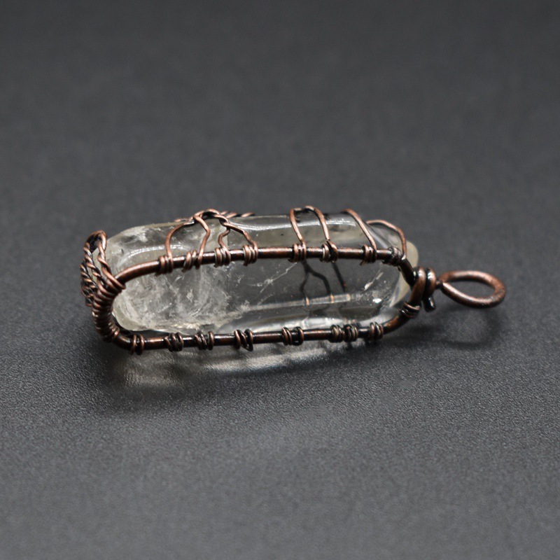 Stone Crystal Pillar Tree Fashion Necklace 2 Stone Crystal Pillar Tree Fashion Necklace - Image 2