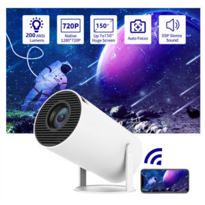 Portable Projector With 180 Degrees Projection Angle Automatic Focus Video Projector