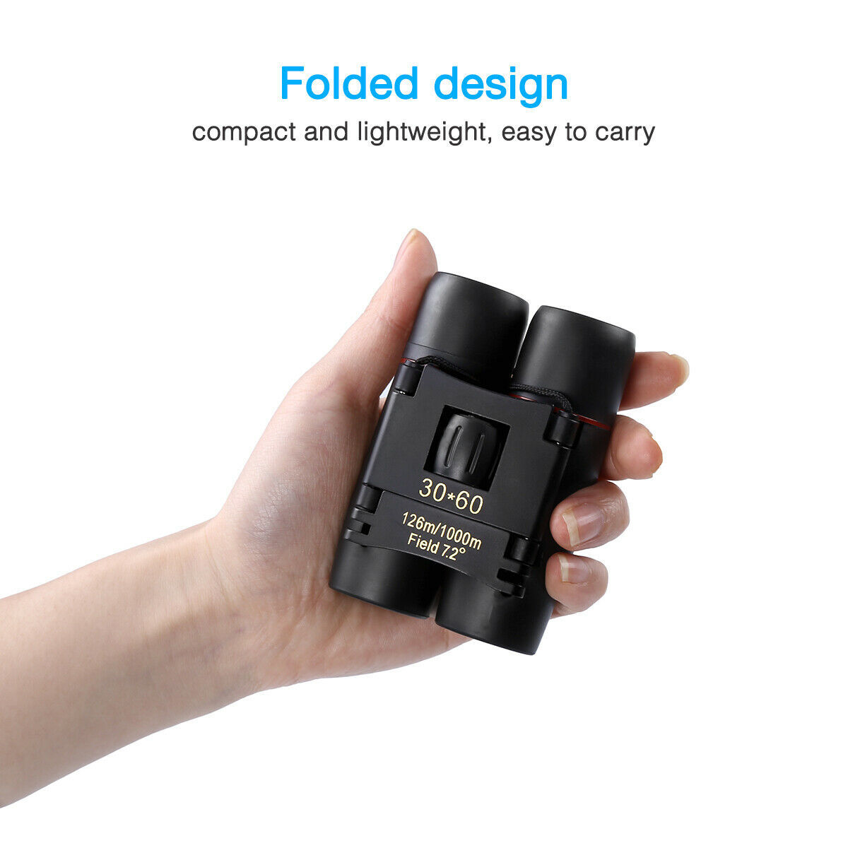Binoculars 30x60 Zoom Mini Folding Compact Telescope 4 Binoculars 30x60 Zoom Mini Folding Compact Telescope - Image 4