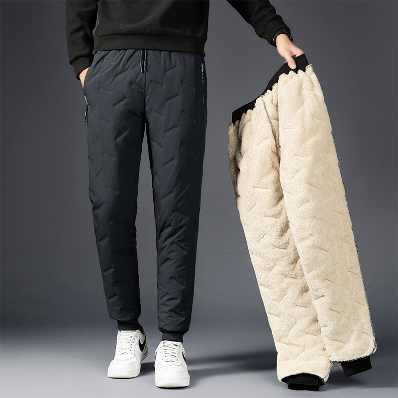 Men's Winter Velvet Thickening Loose Fleece Pants With Zip Pocket 7 Men's Winter Velvet Thickening Loose Fleece Pants With Zip Pocket - Image 7