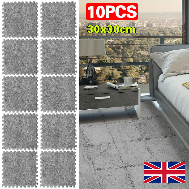 10X Interlocking Carpet Tiles Floor Mat Tiles 4 10X Interlocking Carpet Tiles Floor Mat Tiles - Image 4