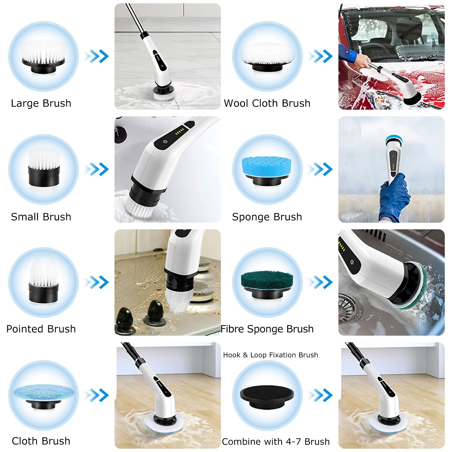 1Pc Cordless Rechargeable Electric Spin Scrubber 10 1Pc Cordless Rechargeable Electric Spin Scrubber - Image 10
