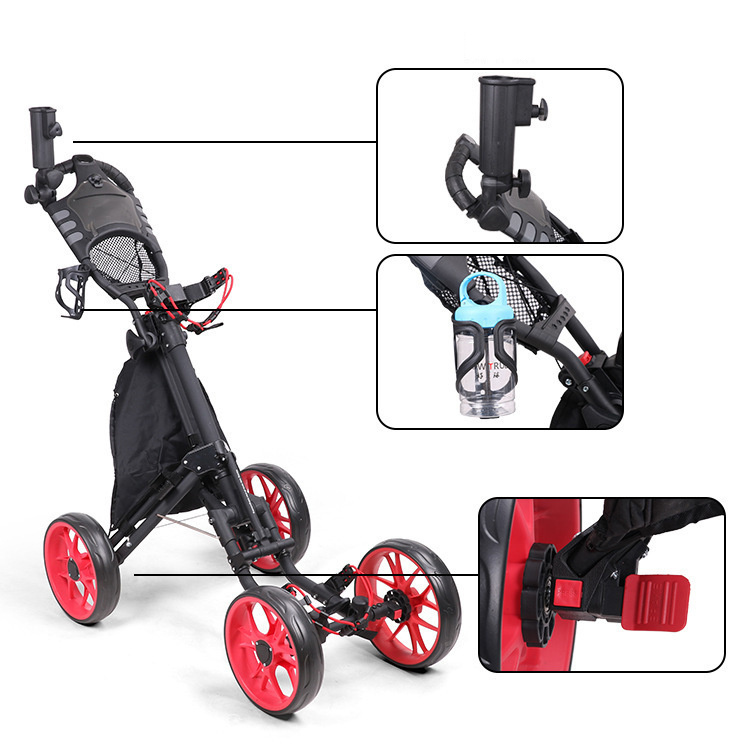 Foldable 4 Wheels Golf Trolley Golf Supplies 6 Foldable 4 Wheels Golf Trolley Golf Supplies - Image 6