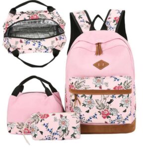 3 Pcs School Backpack Lunch Bag And Wallets