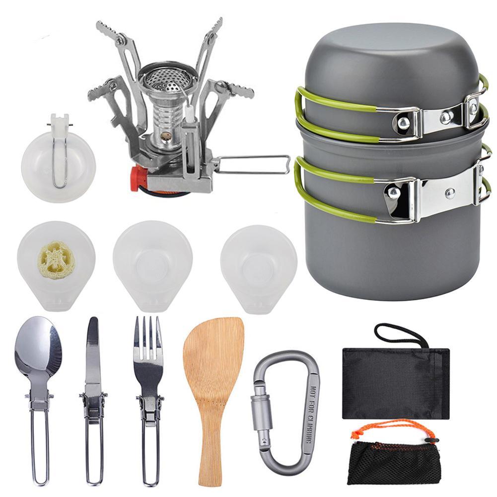 Camping Cookware Kit Aluminum Tableware 6 Camping Cookware Kit Aluminum Tableware - Image 6