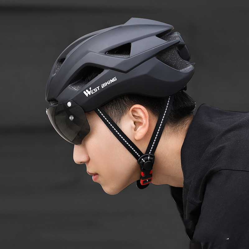 Cycling Helmet Integrated With Goggles Helmet Mountain Road Bike Helmet Equipment 1 Cycling Helmet Integrated With Goggles Helmet Mountain Road Bike Helmet Equipment