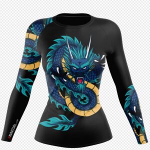 Women Blue Dragon Long Sleeve Shirt
