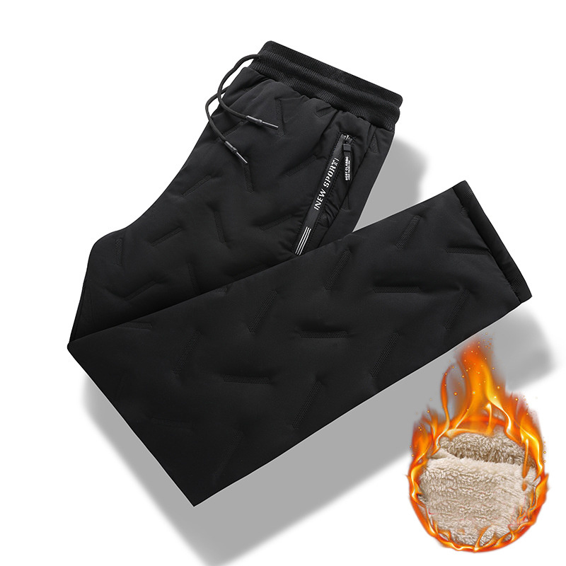 Men's Winter Velvet Thickening Loose Fleece Pants With Zip Pocket 10 Men's Winter Velvet Thickening Loose Fleece Pants With Zip Pocket - Image 10