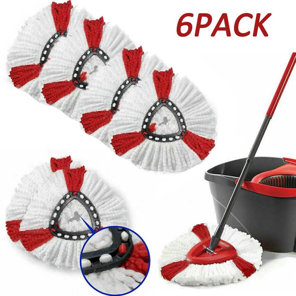 6PCS Mop For Vileda Wring Mopping Replacement Clean Microfibre Mop Refill Head 1 6PCS Mop For Vileda Wring Mopping Replacement Clean Microfibre Mop Refill Head
