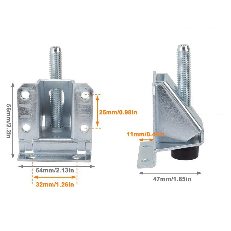 4x M10 Heavy Duty Levelling Height Adjustable Machine Furniture Feet W Lock Nut 3 4x M10 Heavy Duty Levelling Height Adjustable Machine Furniture Feet W Lock Nut - Image 3