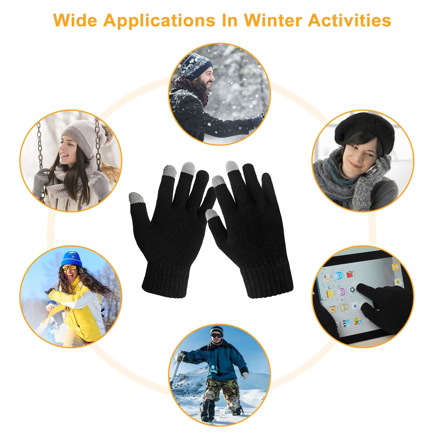 Unisex Touch Screen Gloves Full Fingers 2 Unisex Touch Screen Gloves Full Fingers - Image 2