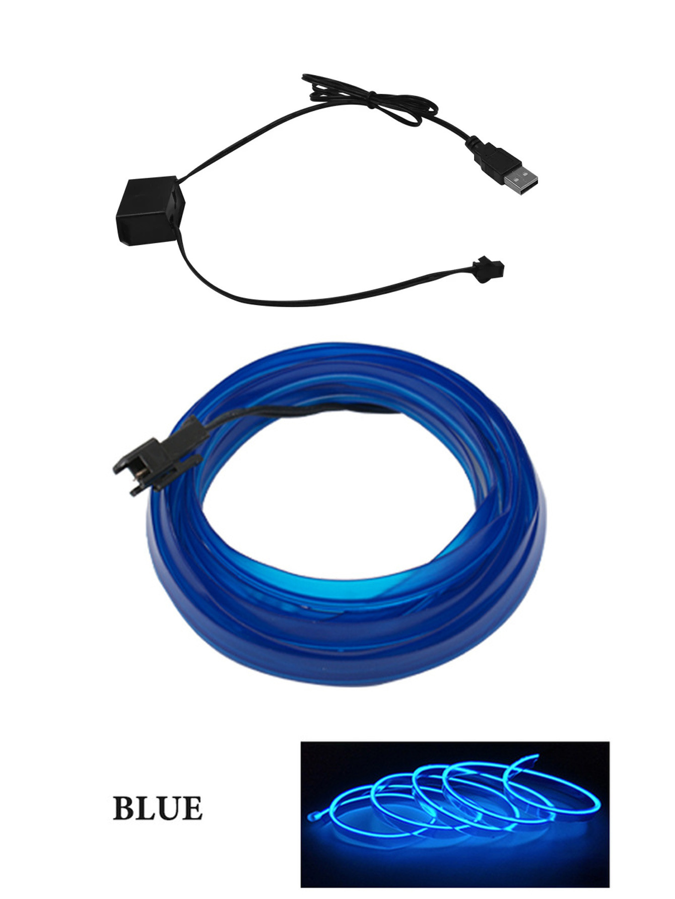 Car Interior Neon LED Lights USB LED With USB 2 Car Interior Neon LED Lights USB LED With USB - Image 2