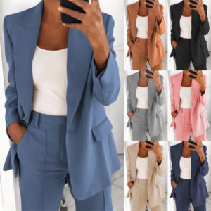 Women's Casual Blazer Suit Jacket And Pants