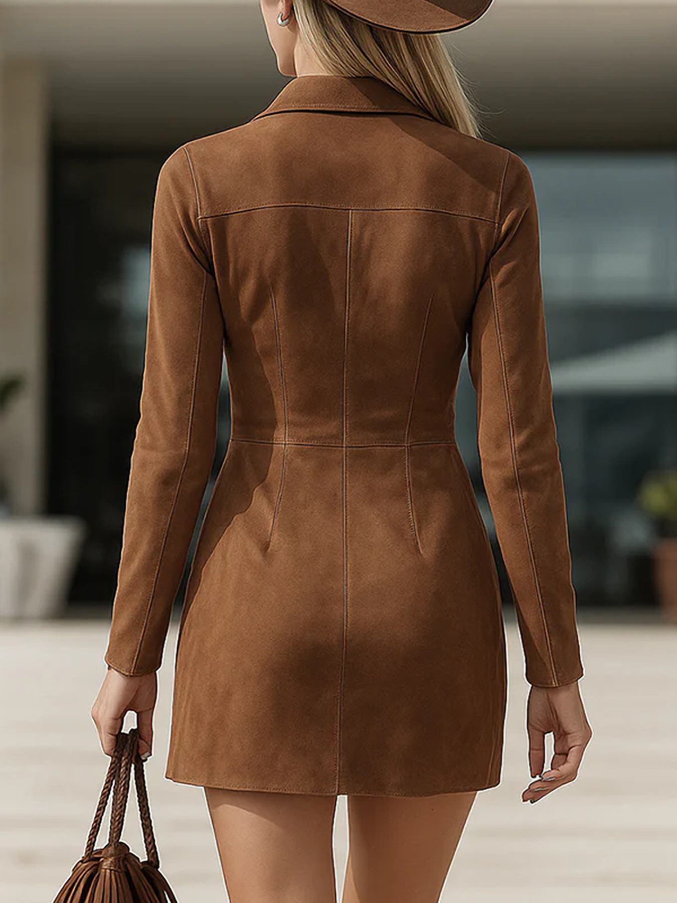 Women's Fashionable Casual Long-Sleeve Dress With Tassels 2 Women's Fashionable Casual Long-Sleeve Dress With Tassels - Image 2