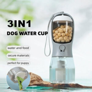 Dog Water Cup; Drinking Food Garbage Bag; Three-in-one Portable Small Multi-functional Cup
