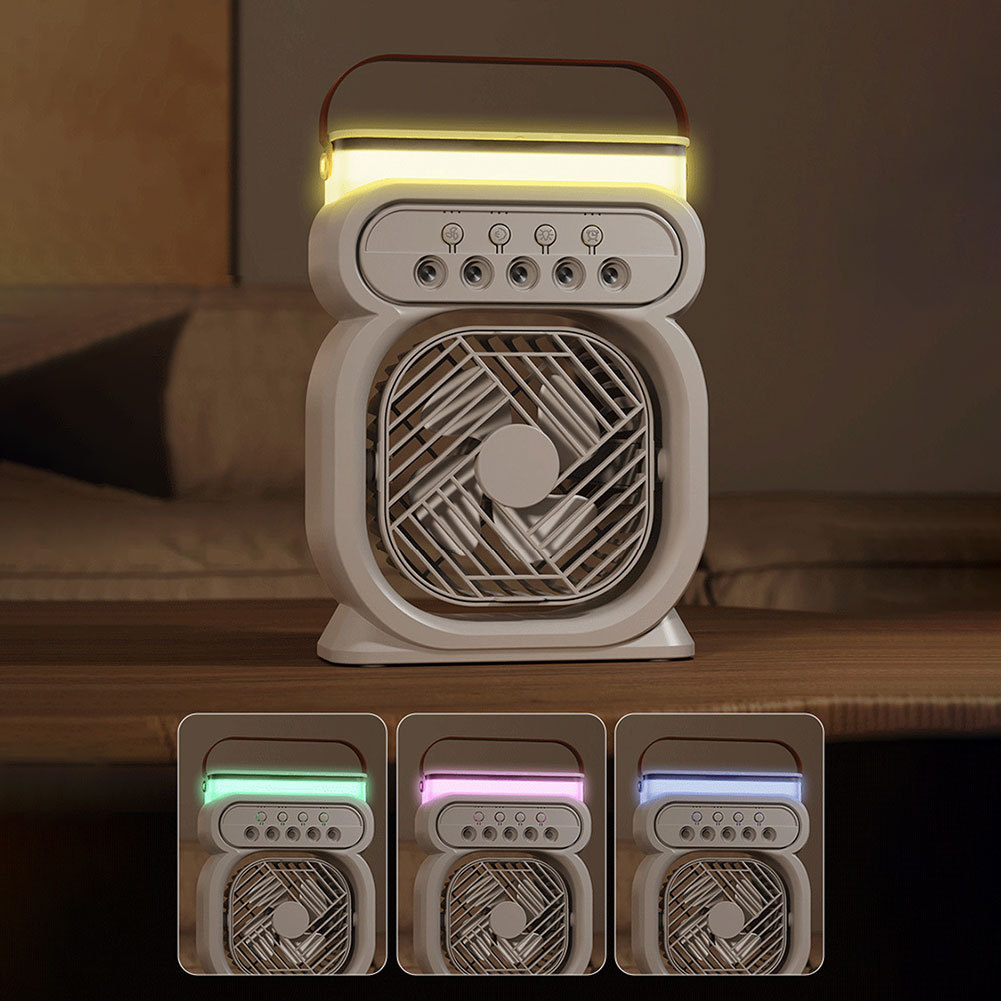 3 In 1 Portable Air Conditioner Evaporative Air Cooler LED Night Lights 3 Speeds Humidifier Fan 2 3 In 1 Portable Air Conditioner Evaporative Air Cooler LED Night Lights 3 Speeds Humidifier Fan - Image 2