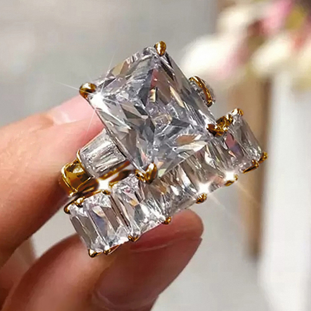 Transparent Square Ring Set 3 Transparent Square Ring Set - Image 3