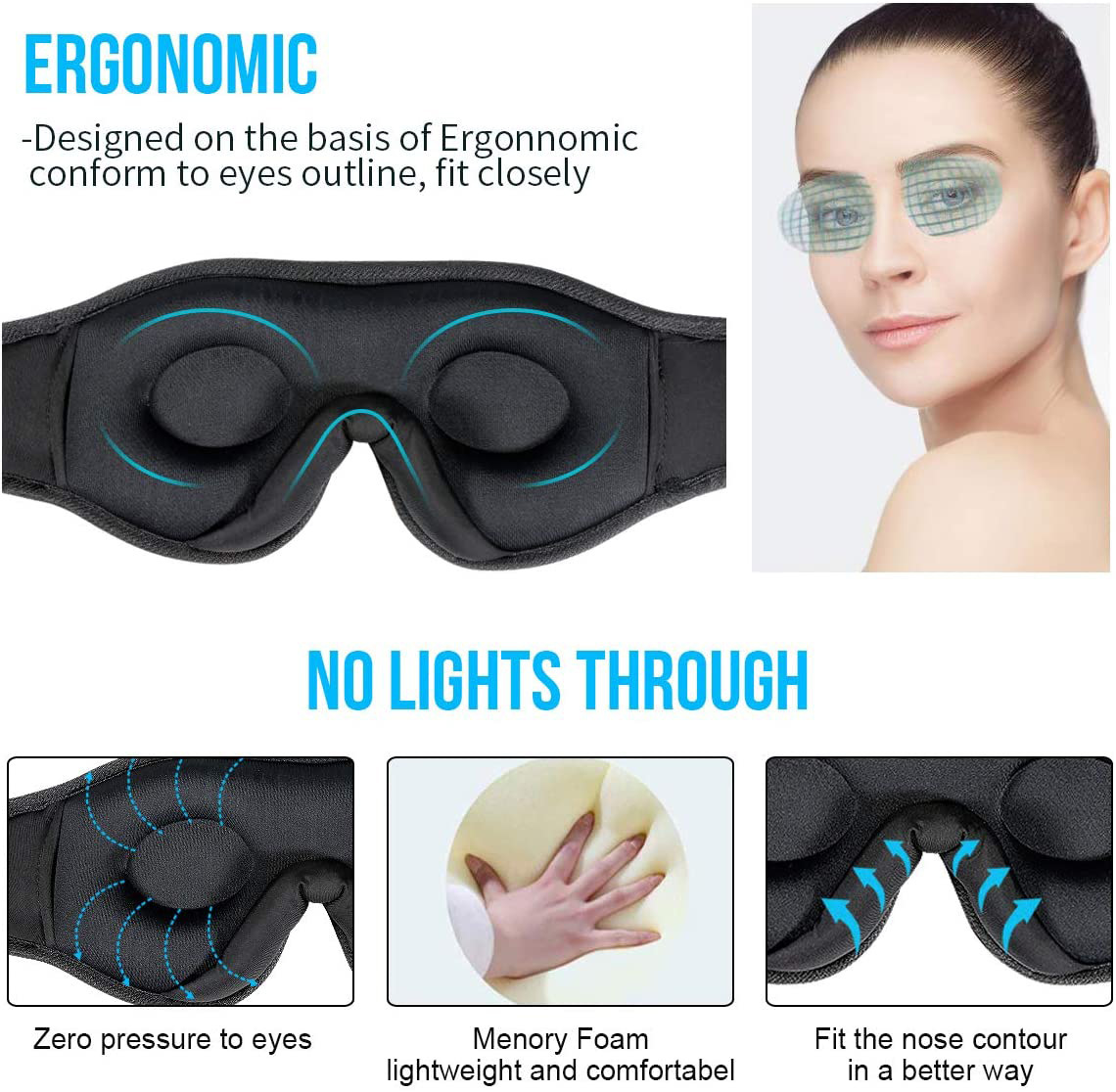 Wireless Bluetooth Stereo Music Eye Mask - With Built-in Speakers 4 Wireless Bluetooth Stereo Music Eye Mask - With Built-in Speakers - Image 4