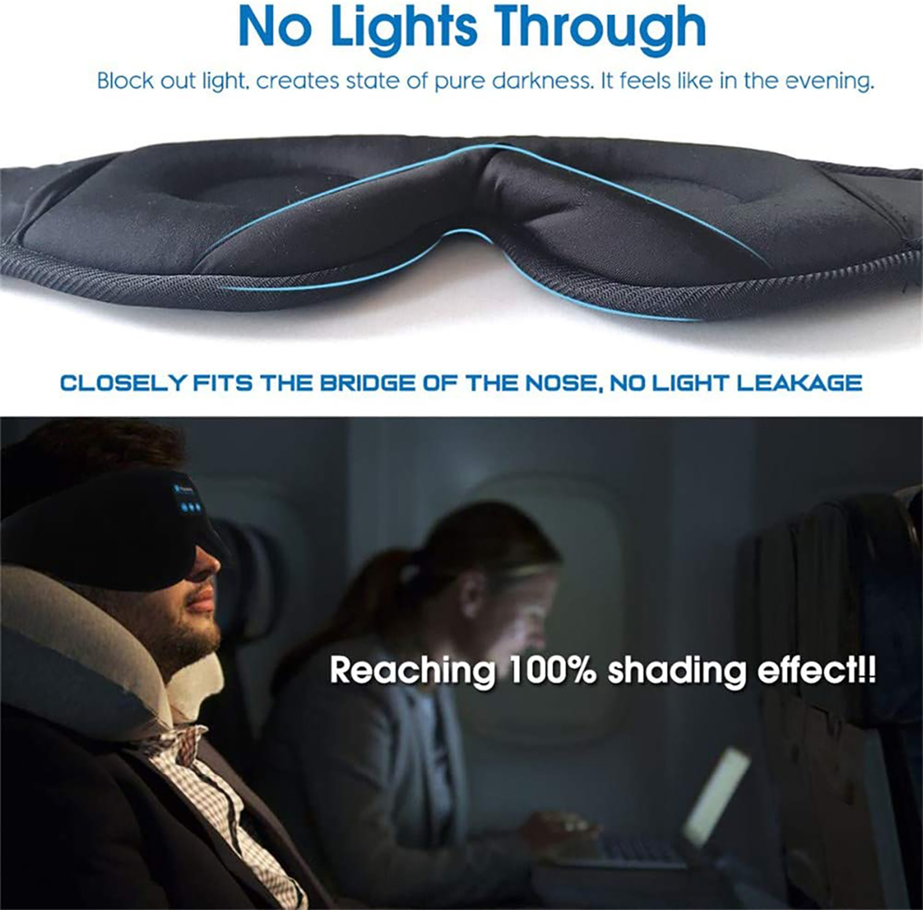 Wireless Bluetooth Stereo Music Eye Mask - With Built-in Speakers 5 Wireless Bluetooth Stereo Music Eye Mask - With Built-in Speakers - Image 5