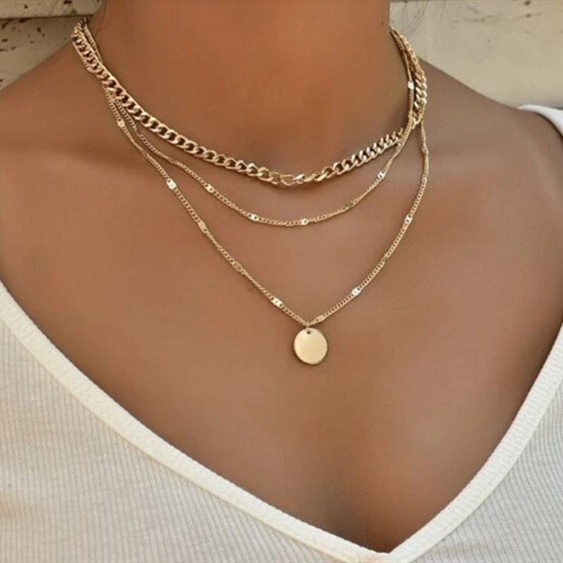 Multilayer Necklace Pendant Style Chain 9 Multilayer Necklace Pendant Style Chain - Image 9