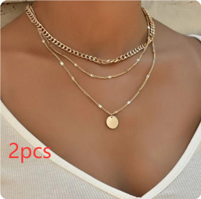 Multilayer Necklace Pendant Style Chain 7 Multilayer Necklace Pendant Style Chain - Image 7