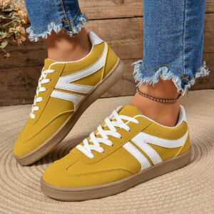 Lace-up Round Toe Flats Shoes Fashion Sports Slip On Shoes