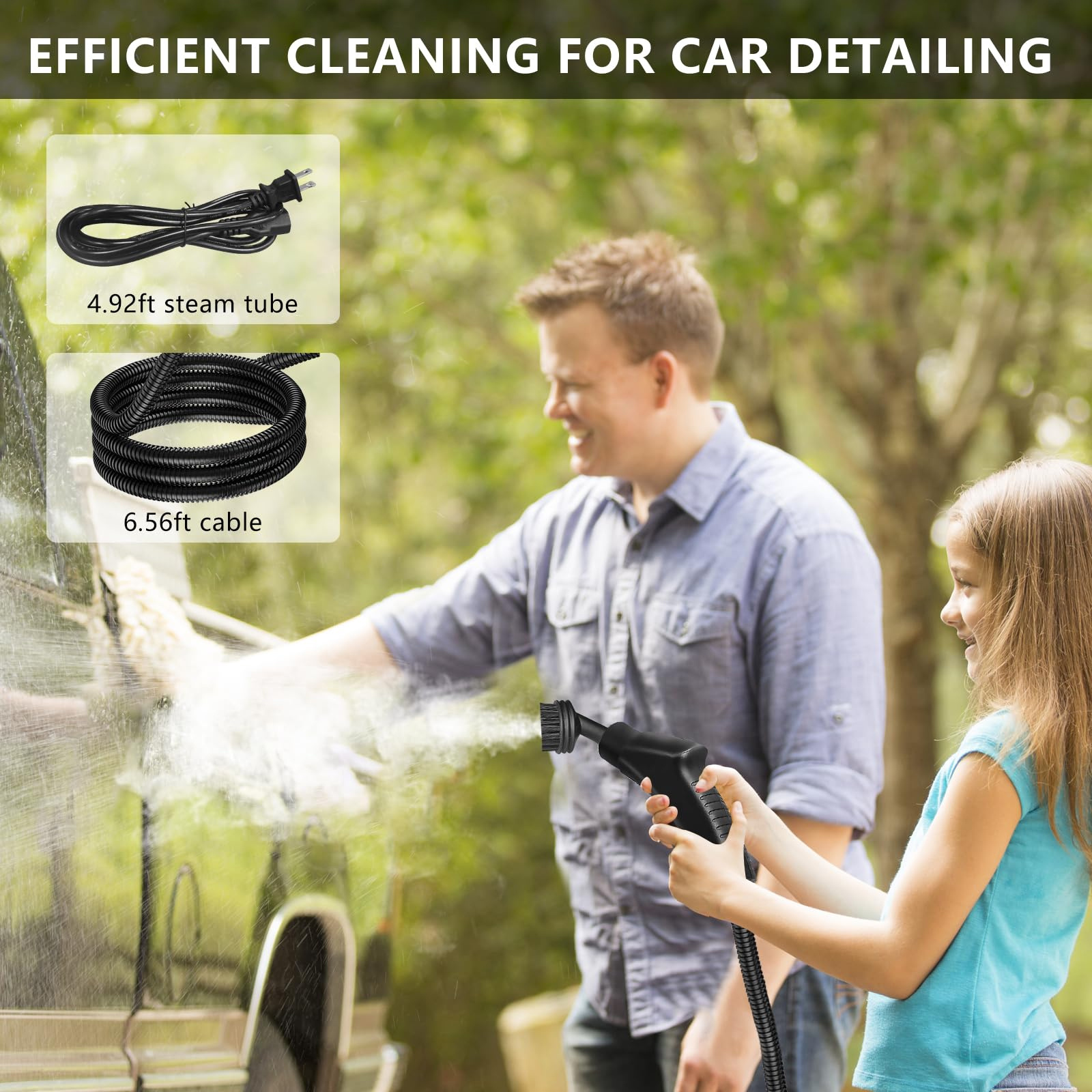 Handheld Steam Cleaner, 2500W Pressurized Steam Cleaner With 1.2L Water Tank And 12 Attachments 8 Handheld Steam Cleaner, 2500W Pressurized Steam Cleaner With 1.2L Water Tank And 12 Attachments - Image 8