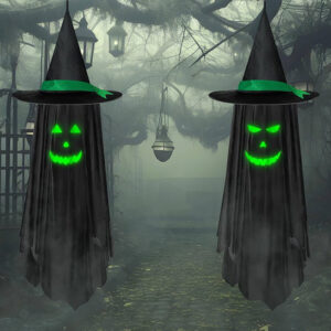 Halloween Ghost Festival Party Luminous Wizard Hat Ghost Pendant