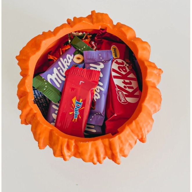 Reusable Melting Halloween Pumpkin Candy Bowl With Lid 3 Reusable Melting Halloween Pumpkin Candy Bowl With Lid - Image 3