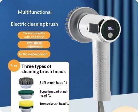 Waterproof Wireless Multifunctional Smart Display Electric Cleaning Brush 9 Waterproof Wireless Multifunctional Smart Display Electric Cleaning Brush - Image 9