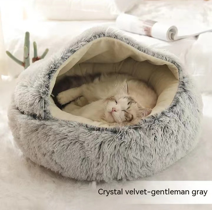 2 In 1 Dog And Cat Bed Pet Winter Bed 5 2 In 1 Dog And Cat Bed Pet Winter Bed - Image 5