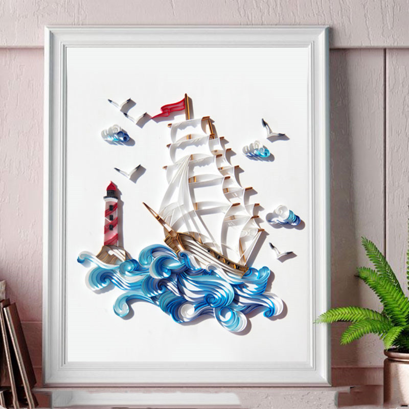 Quilted Paper Illustration Material Package Set Lobby Decoration Painting Slot 10 Quilted Paper Illustration Material Package Set Lobby Decoration Painting Slot - Image 10