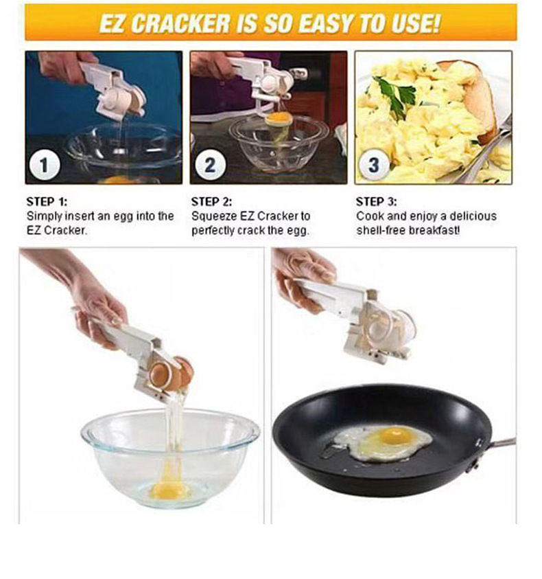 Egg Shell Cracker Handheld Plastic Egg Breaker 2 Egg Shell Cracker Handheld Plastic Egg Breaker - Image 2