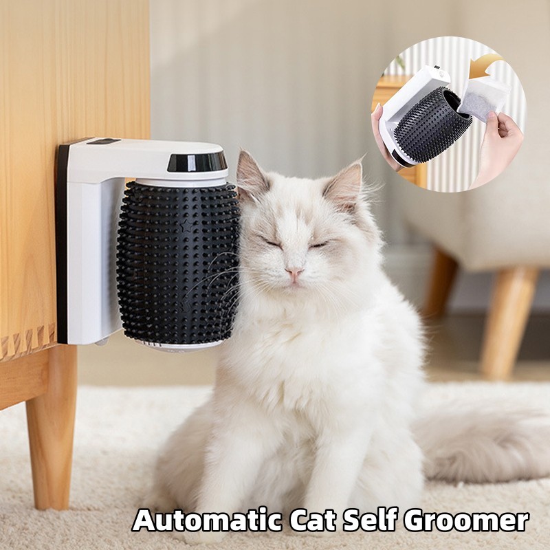 Automatic Cat Self Groomer Wall Corner Brushes Soft Cat Corner Scratcher Self Grooming 1 Automatic Cat Self Groomer Wall Corner Brushes Soft Cat Corner Scratcher Self Grooming