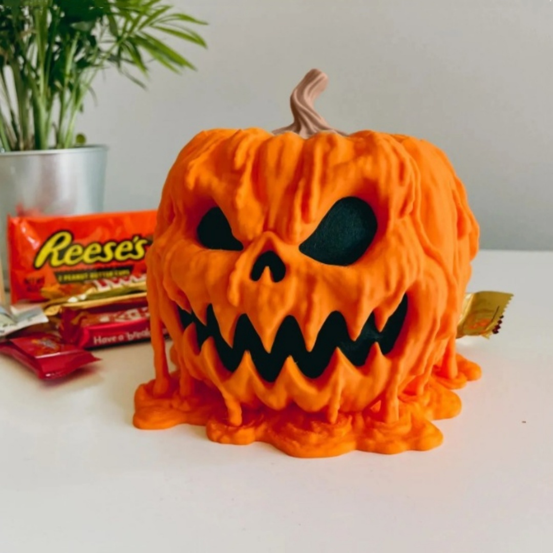 Reusable Melting Halloween Pumpkin Candy Bowl With Lid 5 Reusable Melting Halloween Pumpkin Candy Bowl With Lid - Image 5