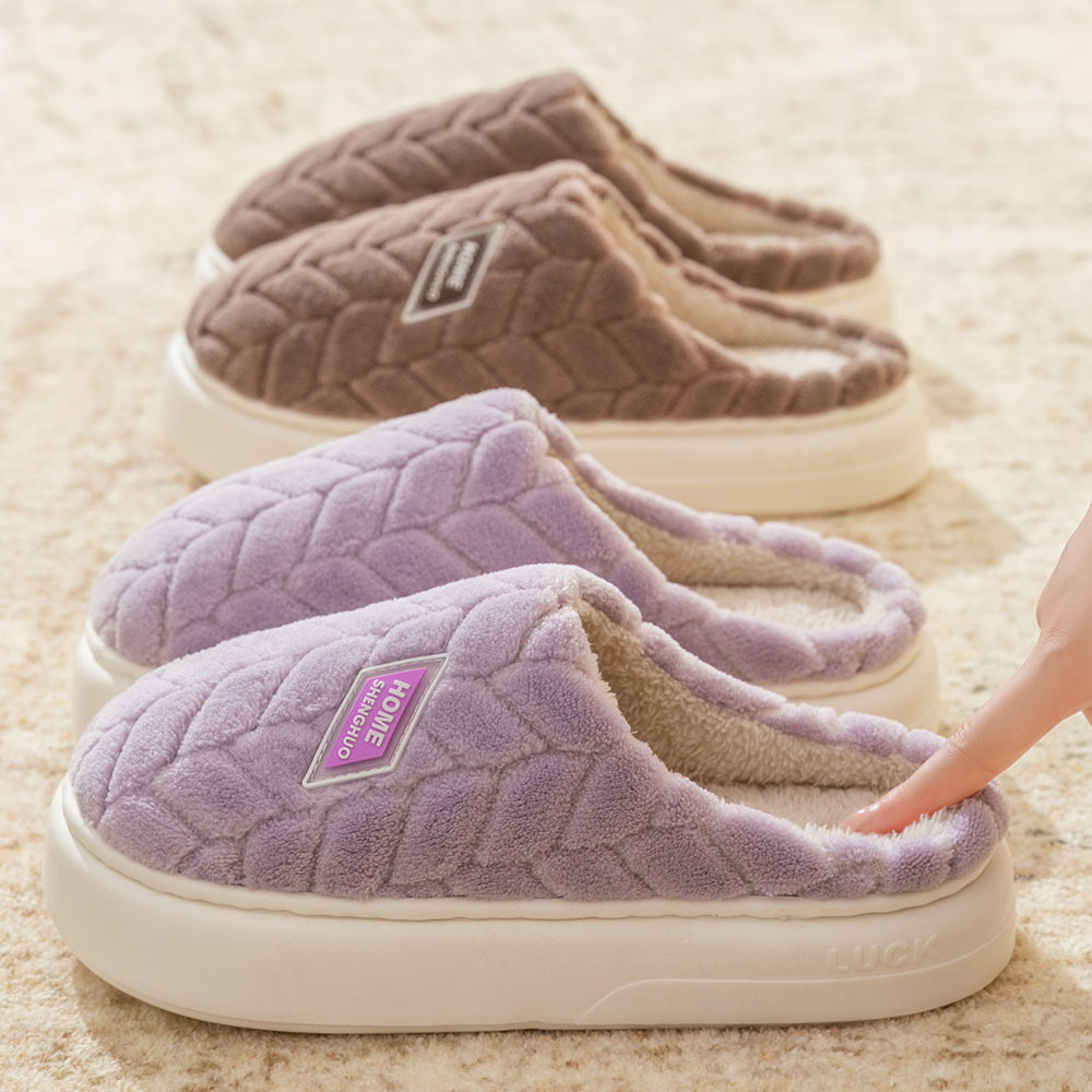 Non-slip Thick-soled Plush Slippers Indoor Fleece Shoes 9 Non-slip Thick-soled Plush Slippers Indoor Fleece Shoes - Image 9