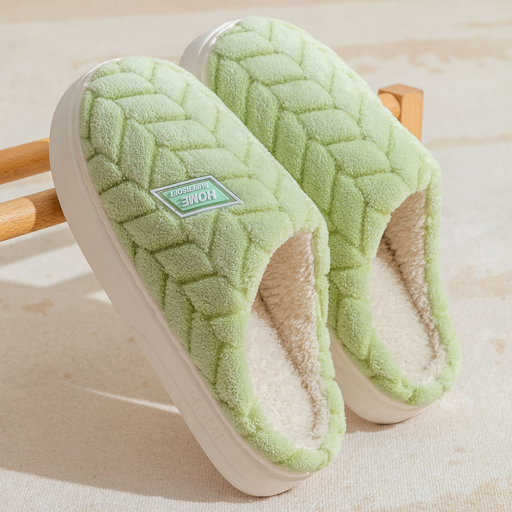 Non-slip Thick-soled Plush Slippers Indoor Fleece Shoes 6 Non-slip Thick-soled Plush Slippers Indoor Fleece Shoes - Image 6