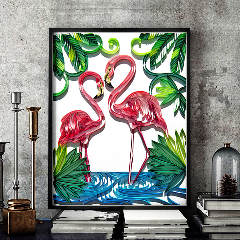 Quilted Paper Illustration Material Package Set Lobby Decoration Painting Slot 8 Quilted Paper Illustration Material Package Set Lobby Decoration Painting Slot - Image 8