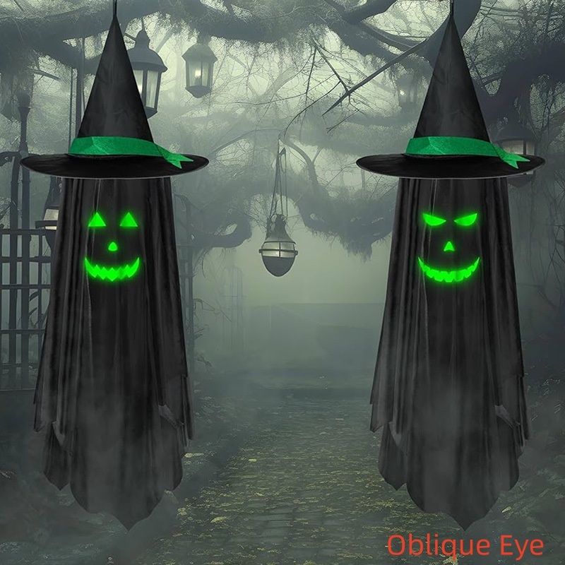 Halloween Ghost Festival Party Luminous Wizard Hat Ghost Pendant 3 Halloween Ghost Festival Party Luminous Wizard Hat Ghost Pendant - Image 3