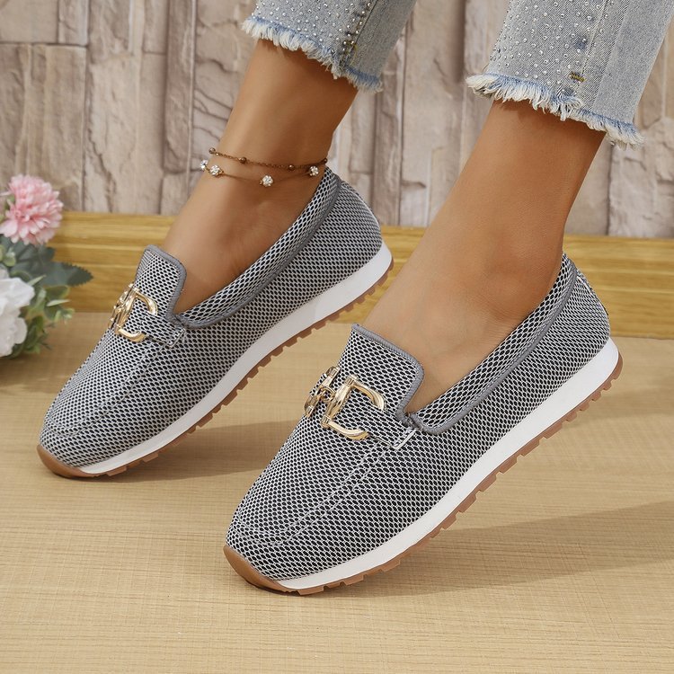 Women's Solid Color Flat Sneakers 8 Women's Solid Color Flat Sneakers - Image 8