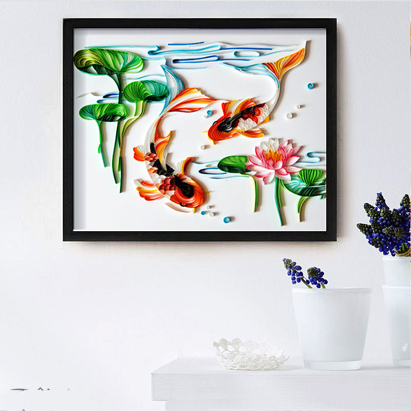 Quilted Paper Illustration Material Package Set Lobby Decoration Painting Slot 5 Quilted Paper Illustration Material Package Set Lobby Decoration Painting Slot - Image 5