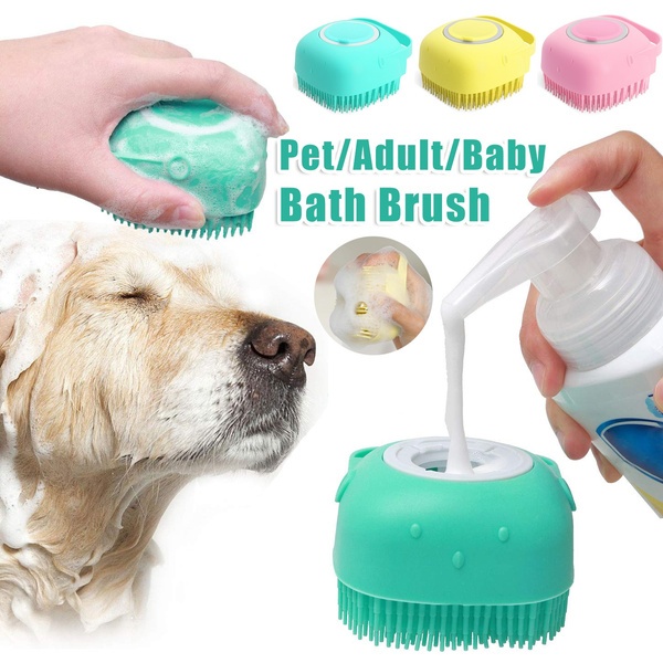 Silicone Dog Bath Massage Gloves Brush 1 Silicone Dog Bath Massage Gloves Brush