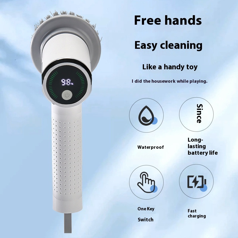 Waterproof Wireless Multifunctional Smart Display Electric Cleaning Brush 6 Waterproof Wireless Multifunctional Smart Display Electric Cleaning Brush - Image 6