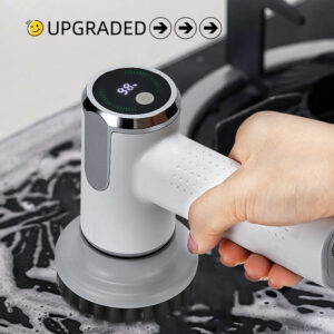 Waterproof Wireless  Multifunctional Smart Display Electric Cleaning Brush