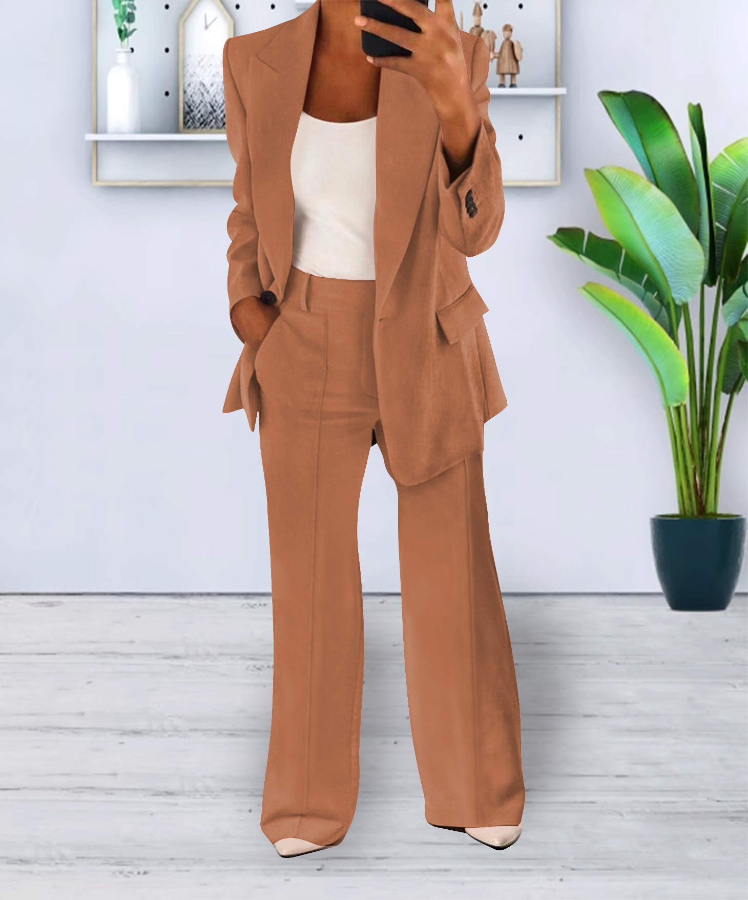 Women's Casual Blazer Suit Jacket And Pants 6 Women's Casual Blazer Suit Jacket And Pants - Image 6