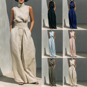 Casual Sleeveless Summer Suit
